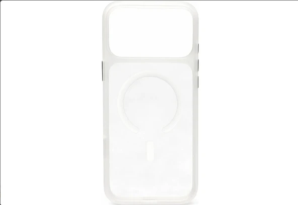 Otto Tech Premium Renkli Magsafe Kılıf iPhone 17 Pro Max Şeffaf-Beyaz ürün görseli 1
