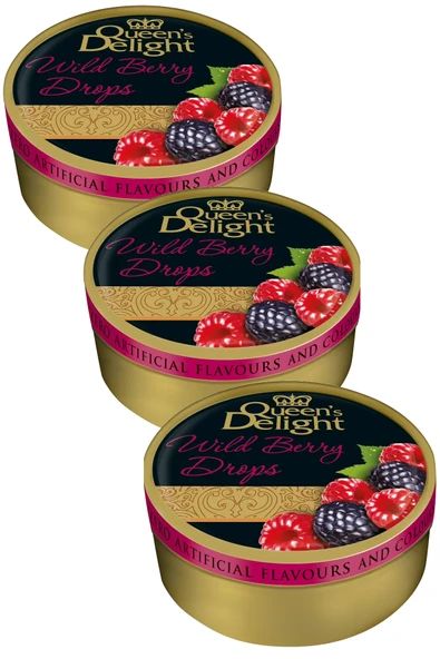 Queens Delight Wild Berry (Orman Meyveli) Şeker 150 gr x 3 Adet ürün görseli 1