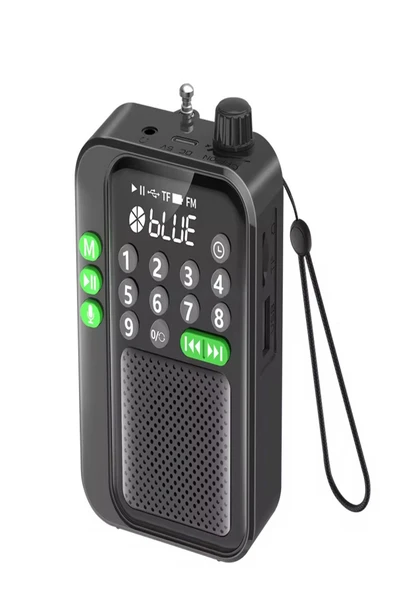 ULTRATEKNO C9 Bluetooth Şarjlı Radyo USB & TF Kart Okuyucu Deprem Çantasına Uygun FM Radyo ürün görseli 1