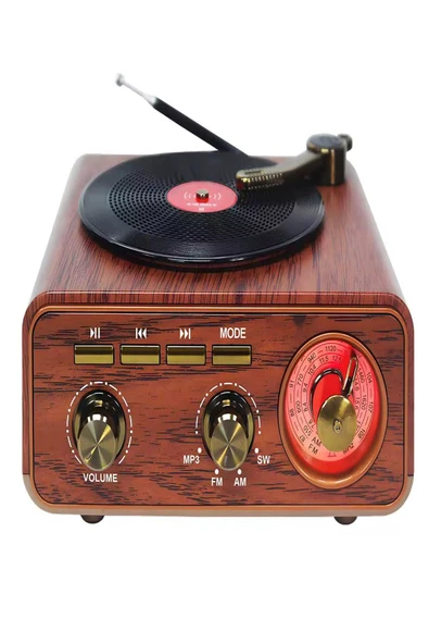 ULTRATEKNO M-1317BT Özel Tasarım Ahşap Görünümlü Retro Vintage Nostaljik Radyo & Bluetootlu Mini Fm Radyo ürün görseli 1