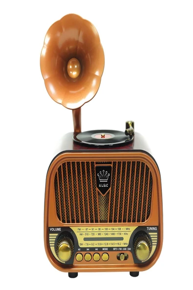 ULTRATEKNO MD-1319BT Nostaljik Gramofon Tasarımlı Retro Bluetooth Hoparlör | FM Radyo | USB AUX MP3 | 1200 mAh ürün görseli 1