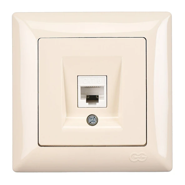 Günsan Visage Krem Tekli Data Prizi (RJ45 Cat6) ürün görseli 1