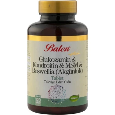 BALEN GLUKOZAMİN & KONDROİTİN & MSM&BOSWELİA TAB 1200 MG *120 ürün görseli 1