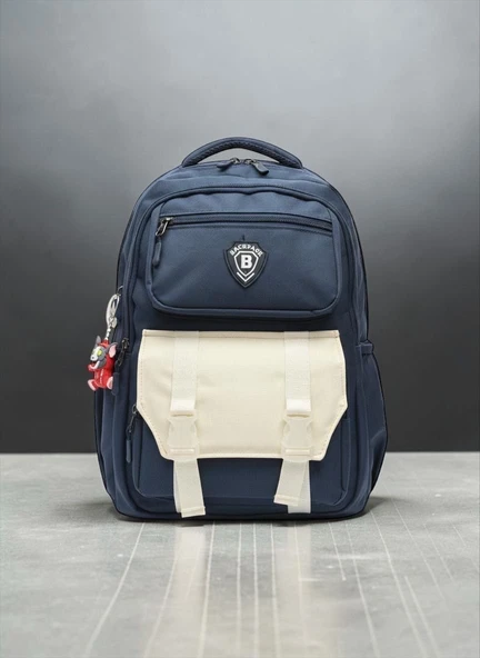 Elegance 0120 Lacivert Kore Tarzı Unisex İlkokul Çocuk Sırt Çantası ürün görseli 1