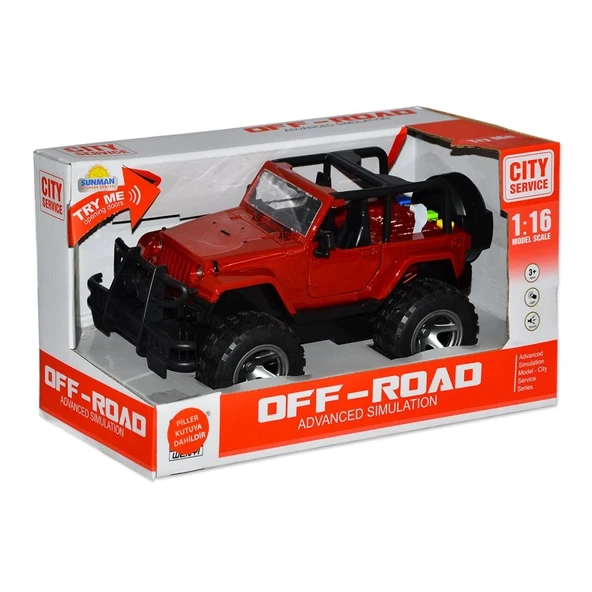 10390 1:16 Sesli ve Işıklı Jeep P186366S4868 ürün görseli 1