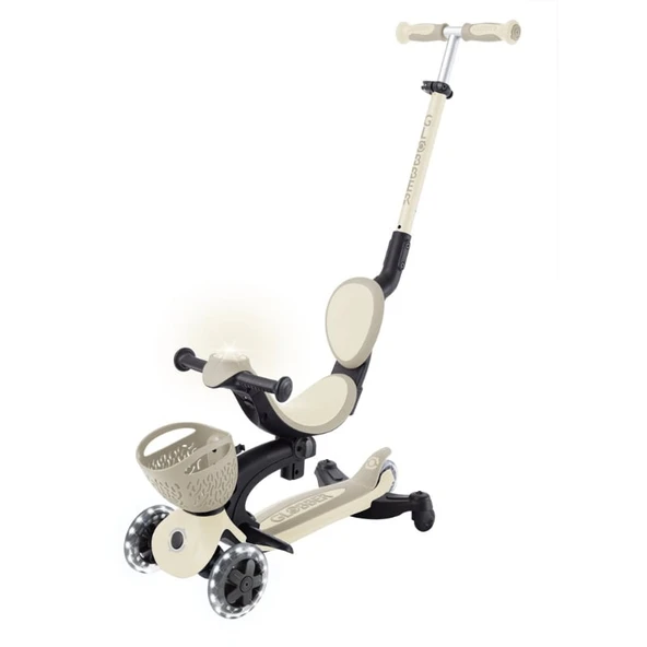Globber Go Up Baby 360 Işıklı Scooter Koyu Bej ürün görseli 1