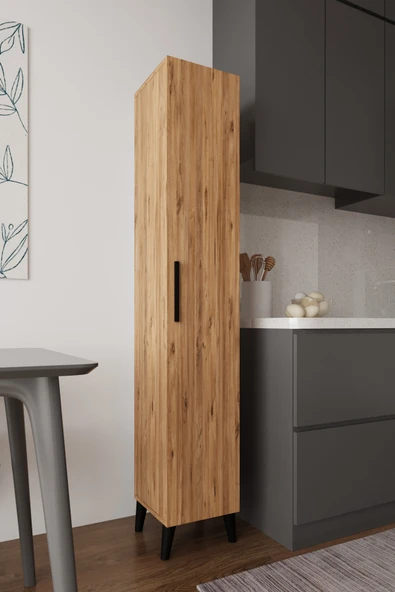 AYMOBSAN Sırma Tek Kapılı Mutfak Dolabı Çok Amaçlı Dolap - Atlantik Çam ürün görseli 1