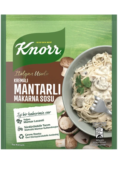 Knorr Makarna Sosu İtalyan Usulü Kremalı Mantarlı 52 gr ürün görseli 1