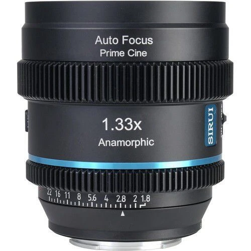 Sirui 20mm T1.8 1.33X S35 Auto-Focus Anamorfik Lens (X Mount, Mavi Flare) ürün görseli 1