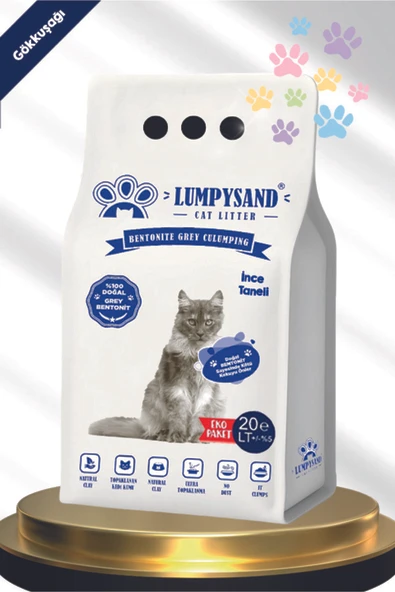 Gökkuşağı İnce Taneli Kedi Kumu 20 lt -Cat Litter ürün görseli 1