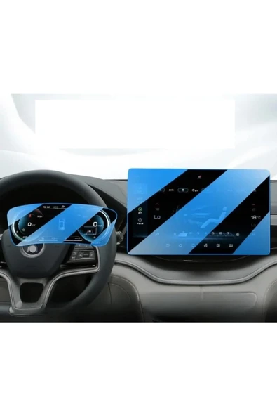 Byd Tang Uyumlu 2025 Model 15.6 inç Multimedya ve Gösterge Panel 9H Nano Ekran Koruyucu 2 li Set ürün görseli 1