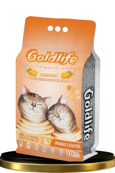 Portakal Kokulu- Ince Taneli- Topaklaşan Doğal Kedi Kumu 10 Lt ürün görseli 1
