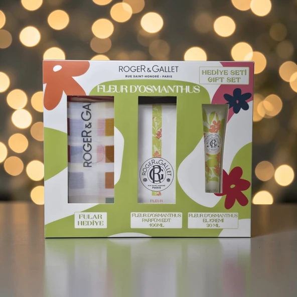Roger&Gallet Fleur D'Osmanthus Parfume EDT 100 ml. + Doğal İçerikli Yoğun Bakım El Kremi 30 ml. ve Fular ürün görseli 1