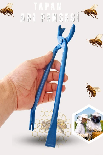 Tapan Arıcı Çerçeve Çıta Tutma Pensesi 26 cm 2+1 Dişli Mavi ürün görseli 1