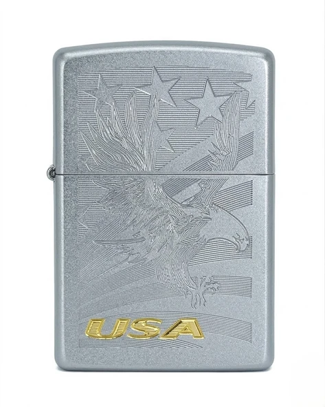 Zippo Bold Eagle Satin Chrome Dizayn Çakmak ürün görseli 1