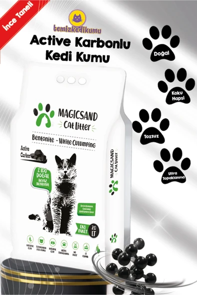 Cat Litter Aktif Karbon Kedi Kumu 20 Lt ürün görseli 1