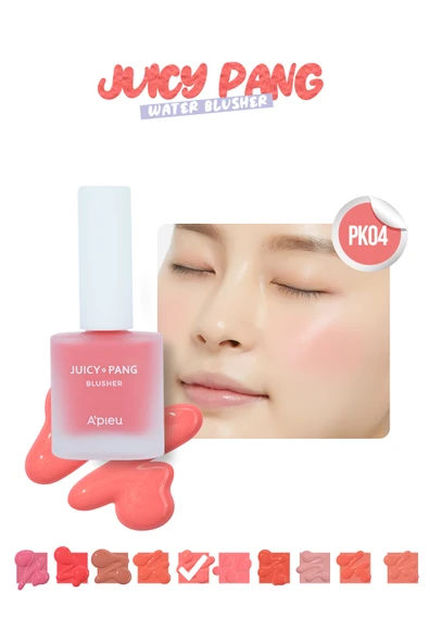Missha Meyve Kokulu, Nemlendirici, Doğal Görünümlü Sıvı Allık A'pıeu Juicy-pang Water Blusher (PK04) ürün görseli 1