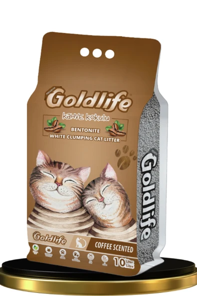 Kahve Kokulu- Ince Taneli- Topaklaşan Doğal Kedi Kumu 10 Lt ürün görseli 1