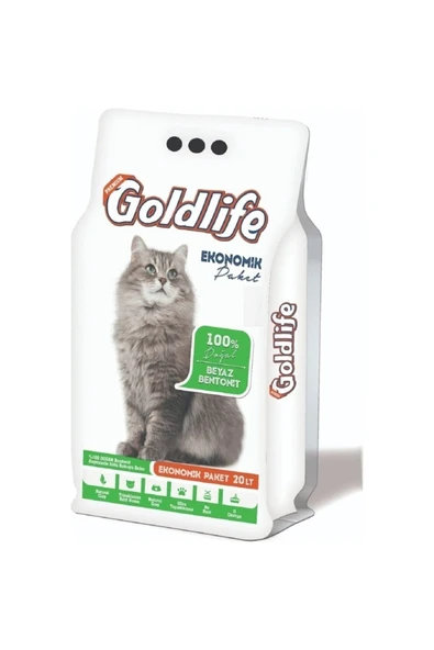 Kokusuz %100 Topaklaşan Ince Taneli Kedi Kumu 20 L ürün görseli 1