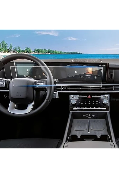 Hyundai Santa Fe Uyumlu 2024 2025 2026 Büyük Bilgi Ekranı 9H Nano Ekran Koruyucu ürün görseli 1