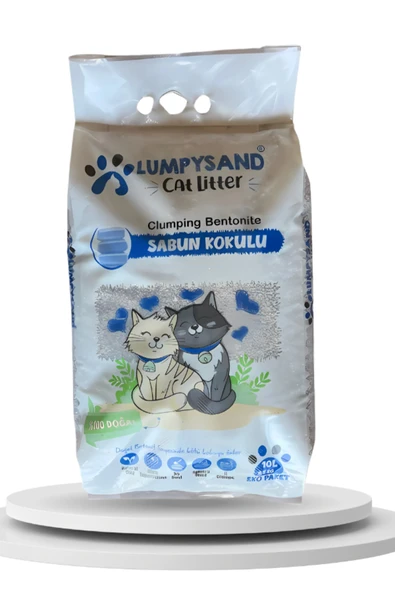 Marsilya Sabun Kokulu Bentonit İnce Taneli Süper Topaklaşan Kedi Kumu 10 LT ürün görseli 1