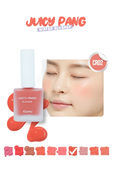 Missha Meyve Kokulu, Nemlendirici, Doğal Görünümlü Sıvı Allık A'pıeu Juicy-pang Water Blusher (CR02) ürün görseli 1