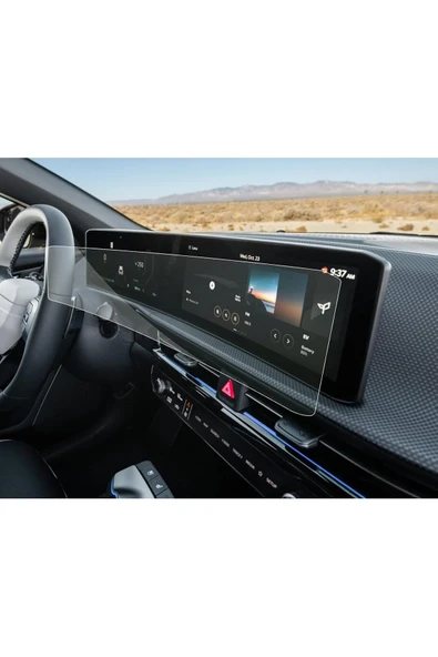 Kia Ev6 Uyumlu 2025 2026 Model Büyük Bilgi Ekranı 9H Nano Ekran Koruyucu ürün görseli 1