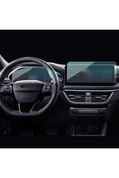 Ford Kuga Uyumlu 2023 2024 2025 Model Multimedya ve Gösterge Panel 9H Nano Ekran Koruyucu 2 li Set ürün görseli 1