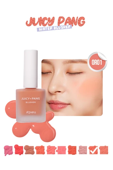 Missha Meyve Kokulu, Nemlendirici, Doğal Görünümlü Sıvı Allık A'pıeu Juicy-pang Water Blusher (OR01) ürün görseli 1