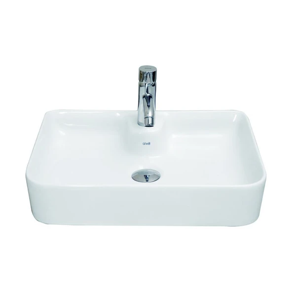 ALVİT Smart Slim Tezgah Üstü Setüstü Lavabo 35*50 Cm ürün görseli 1
