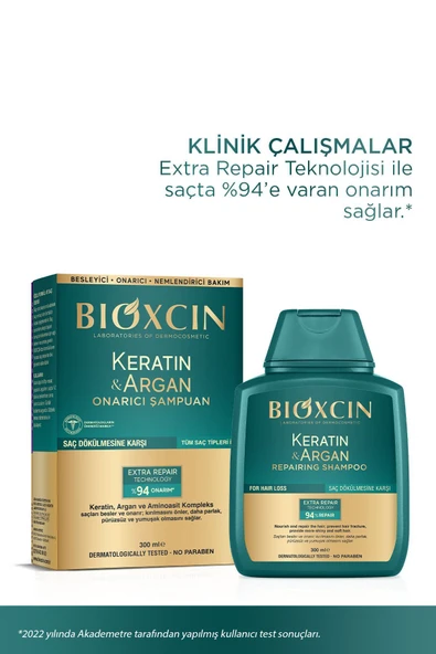 BİOXCİN ARGAN KERATİN ŞAMPUAN 300 + 300 ML - İKİNCİSİ %50 İNDİRİMLİ ürün görseli 1