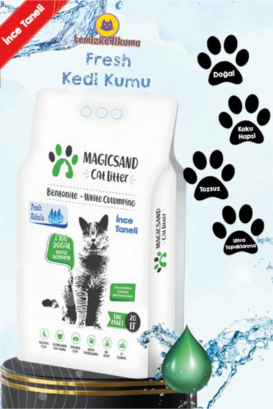 Cat Litter Fresh Kokulu Kedi Kumu Ince Taneli 20 Litre ürün görseli 1