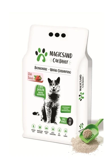 Çilek Kokulu Ince Taneli Kedi Kumu 20 Lt ürün görseli 1