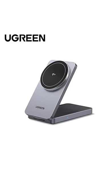 Ugreen 45023 2in1 MagSafe Kablosuz Hızlı Şarj Aleti Outlet ürün görseli 1