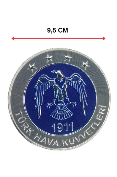 Türk Hava Kuvvetleri 9,5 cm Yuvarlak Arkası Cırtlı Plastik Arma Patch ürün görseli 1