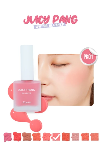 Missha Meyve Kokulu, Nemlendirici, Doğal Görünümlü Sıvı Allık A'pıeu Juicy-pang Water Blusher (PK01) ürün görseli 1