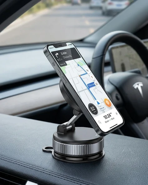 Manyetik Araç Telefon Tutucu 360° Döner Katlanabilir Telefon Standı ürün görseli 1