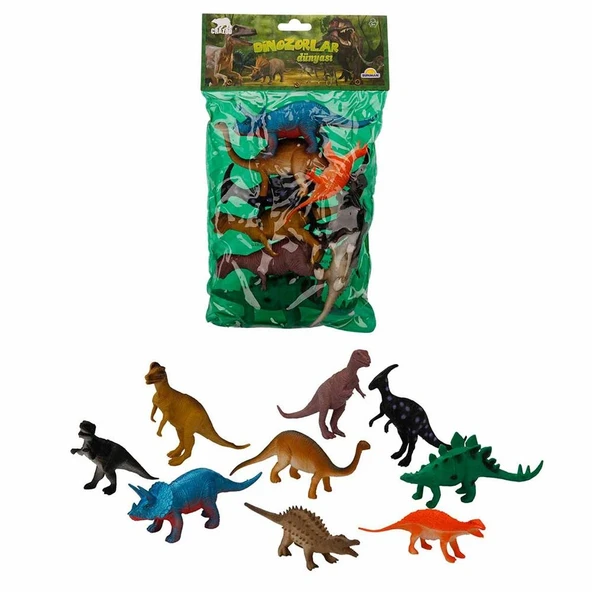 9 lu Dinozor Figür Seti 12-20 cm P223635S3466 ürün görseli 1