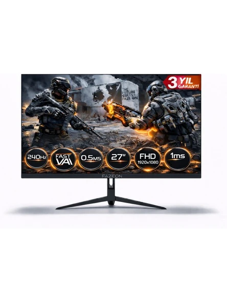 Fazeon X27F250S 27″ 240Hz 0.5ms Fast VA FHD Gaming Monitör ürün görseli 1