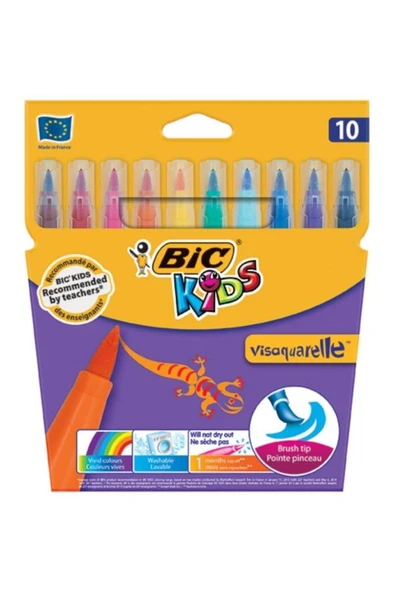 Bic Visaquar Firca Uç Keçeli Kalem 10'Lu 8289641 ürün görseli 1