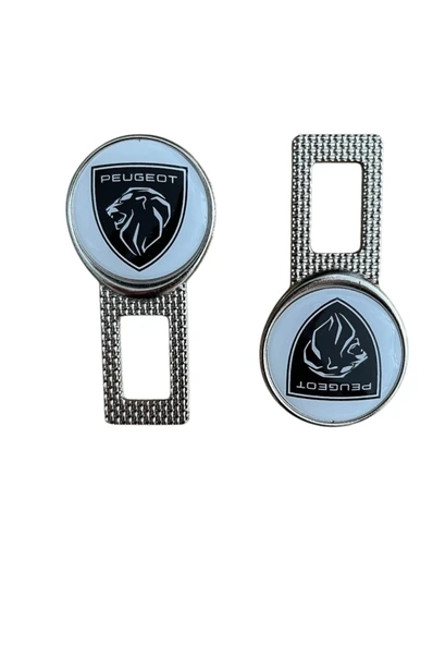 YENİ PEUGEOT METAL KEMER GÖRSELİ 2 ADET ÇİFT YÖNLÜDÜR LOGOSU ürün görseli 1