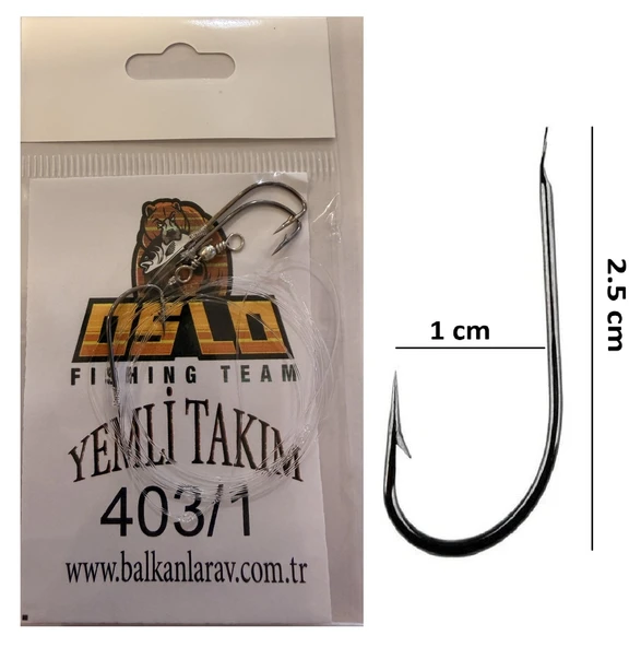 Oslo Oslo 403/1 Çelik Bronz Sazan, Turna, Eşkina ve Tatlı Su Kefali 3lü Yemli Hazır Takım ürün görseli 1