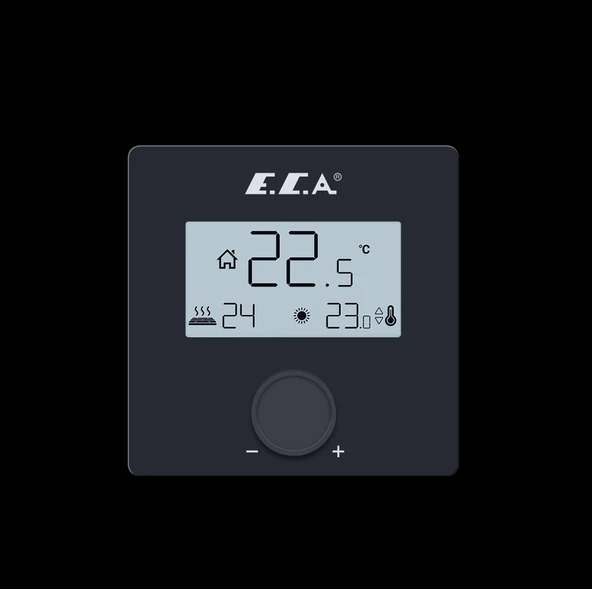 Eca Dijital Oda Termostatı Lcd Çevirmeli Siyah 601021051 ürün görseli 1