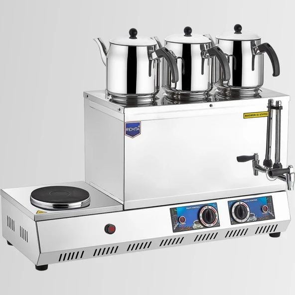 Remta K32 55 Model Üç Demlikli Pleytli Elektrikli Çay Ocağı - Kahveci Takımı 33 lt 3200 W ürün görseli 1