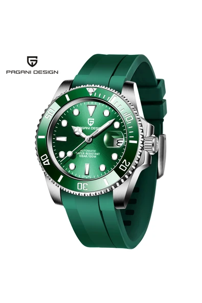 Pagani design PD-1661 Submariner 40MM Otomatik Erkek Kol Saati Green ürün görseli 1