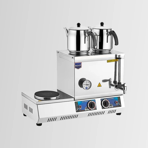 Remta K34 40 Model İki Demlikli Pleytli Elektrikli Çay Ocağı - Kahveci Takımı 28 lt 3000 W ürün görseli 1