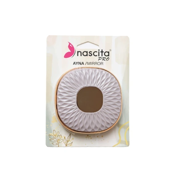 Nascita Taşınabilir Çanta Aynası Gri 9 cm ürün görseli 1