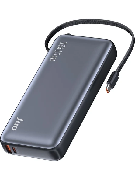 Juo 20000 mAh 130W LED Ekranlı Usb-A + Type-C Kablolu Powerbank Taşınabilir Hızlı Şarj Cihazı ürün görseli 1
