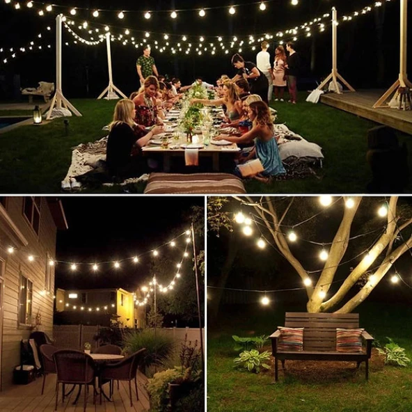 5 Metre Sarı Opak Solar Top LED Işık ürün görseli 1