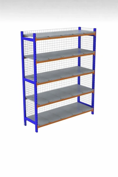5 Katlı Depo Rafı Tel Kafesli 50x90x200 Cm Hafif Rack Raf 300-350 Kg Taşıma Kapasiteli ürün görseli 1